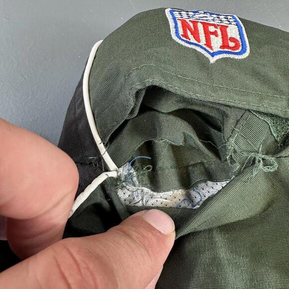 VTG New York Jets Jacket Boys Medium Green Black Hooded Reebok On Field Zip - Picture 10 of 10